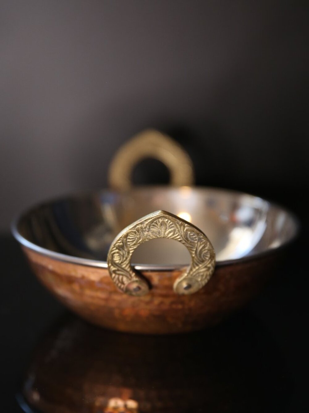Indian Copper Karahi Serving Bowl Indian Cuisine Tableware Copper Steel